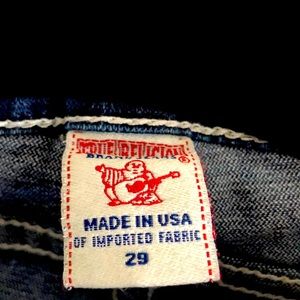 True Religion medium to Dark wash Denim Jeans-Becky